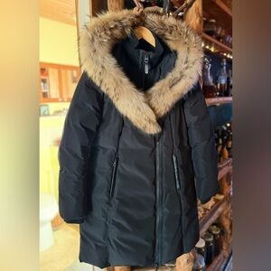 Mackage Black Fur-Trimmed Jacket
